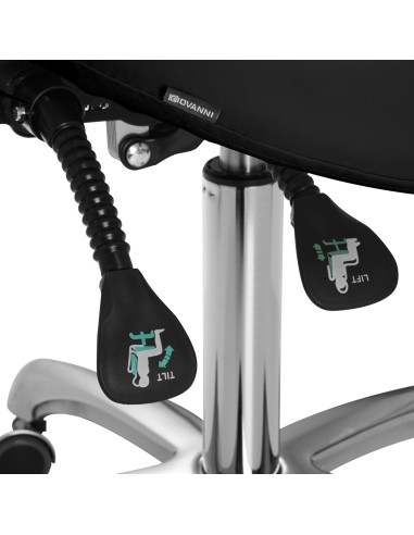 Sgabello cosmetico Giovanni 1004 nero