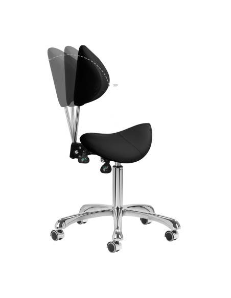 Sgabello cosmetico Giovanni 1004 nero