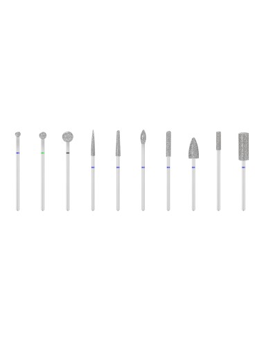 Set di frese diamantate 10 pezzi.