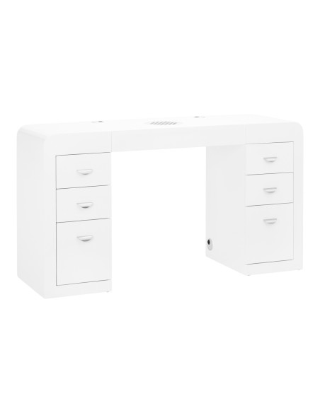 Scrivania cosmetica 314 con assorbitore di cassette bianco