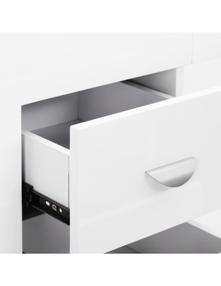Scrivania cosmetica 314 con assorbitore di cassette bianco