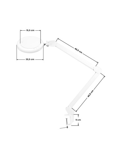 Lampada d'ingrandimento a led Glow 8021 per...