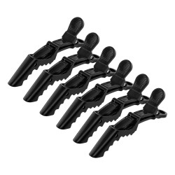 Morsetti a coccodrillo per parrucchieri E-06 6 pz.