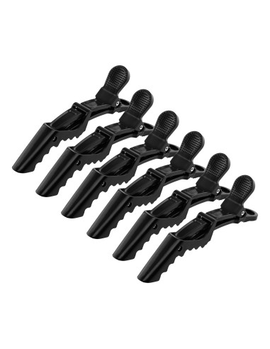 Morsetti a coccodrillo per parrucchieri E-06 6 pz.