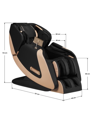 Poltrona massaggiante Sakura Luxury 808 nero-beige
