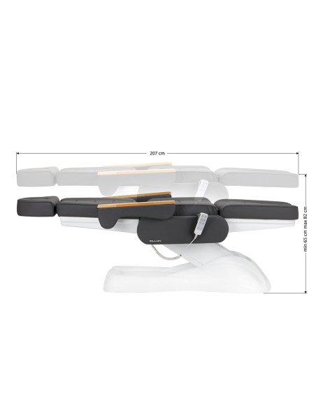 Sedia estetica elettrica SILLON Lux 273b 3 motori grigio