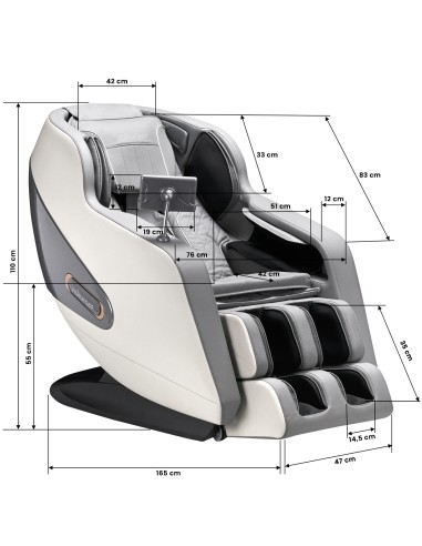 Sedia da massaggio Sakura Comfort Plus 806 grigio