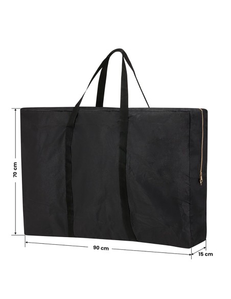 Lettino da massaggio pieghevole in legno Komfort Activ Fizjo Lux 2 segmenti 190x70 nero