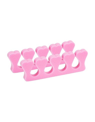 Separatori di schiuma per pedicure 100 pezzi rosa