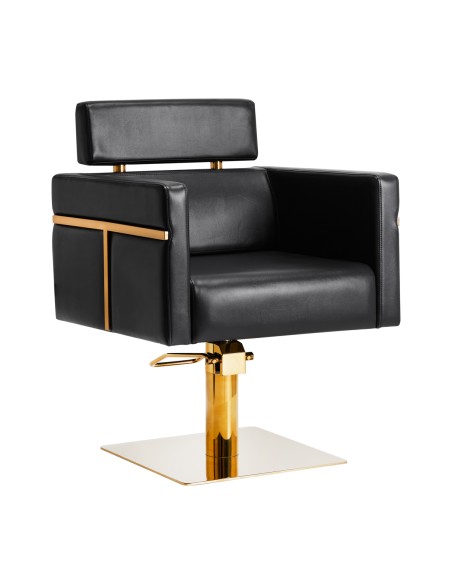 Poltrona per parrucchieri Gabbiano Toledo oro nero