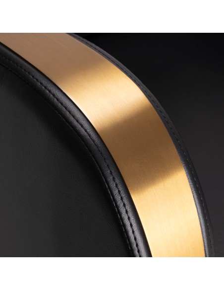 Sedia da parrucchiere Gabbiano Malaga oro nero