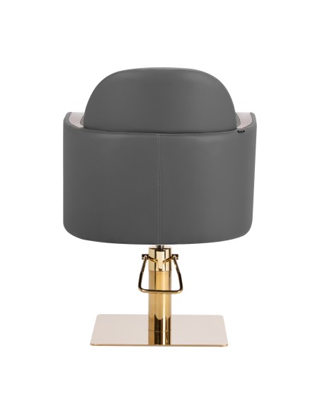 Poltrona per parrucchieri Gabbiano Malaga grigio oro