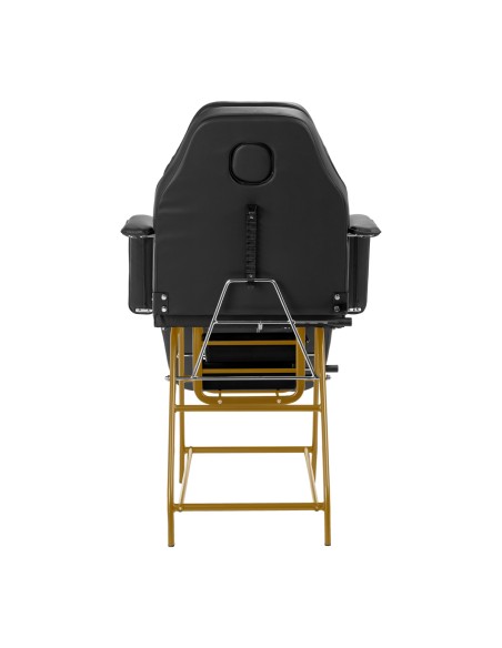 Poltrona cosmetica 557G con vassoi oro nero