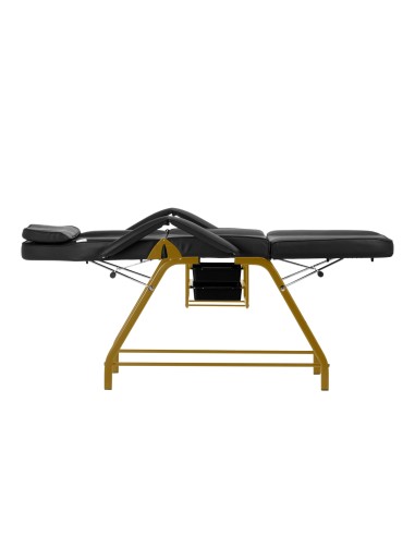 Poltrona cosmetica 557G con vassoi oro nero