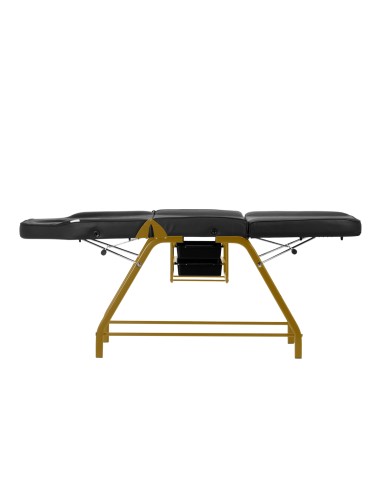 Poltrona cosmetica 557G con vassoi oro nero