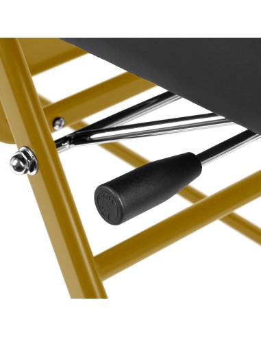 Poltrona cosmetica 557G con vassoi oro nero