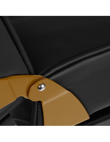 Poltrona cosmetica 557G con vassoi oro nero