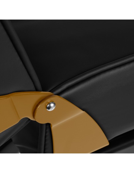 Poltrona cosmetica 557G con vassoi oro nero