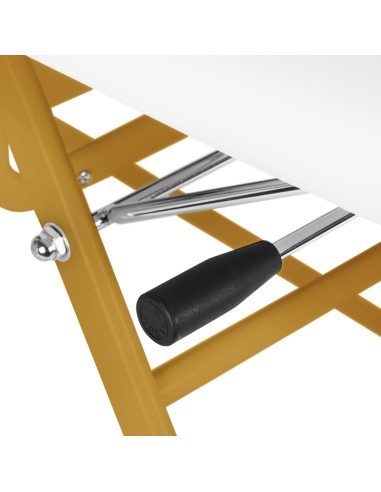 Sedia cosmetica 557G con cuvette bianco oro