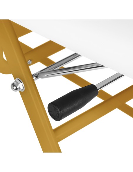 Sedia cosmetica 557G con cuvette bianco oro