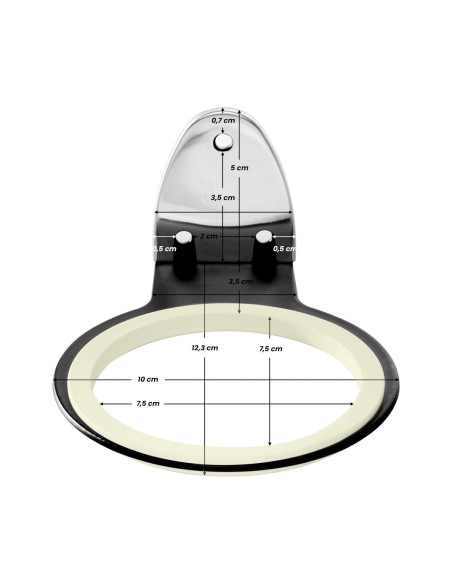 Supporto a parete per asciugacapelli Q96 nero