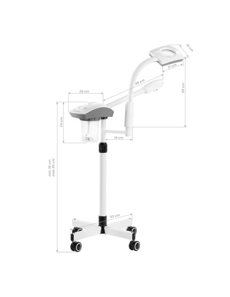 Giovanni vapozone con lampada d'ingrandimento D-21 bianco