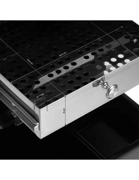 Gabbiano, ausilio per parrucchieri con sterilizzatore UV 68UV nero