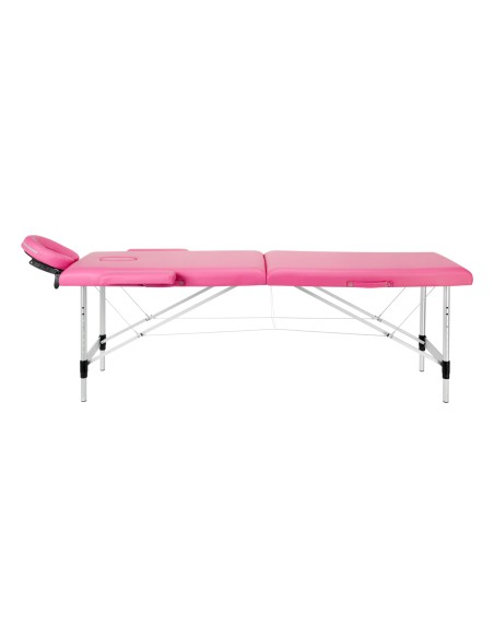 Lettino da massaggio pieghevole in alluminio comfort Activ Fizjo 2 segmento rosa