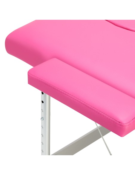 Lettino da massaggio pieghevole in alluminio comfort Activ Fizjo 2 segmento rosa