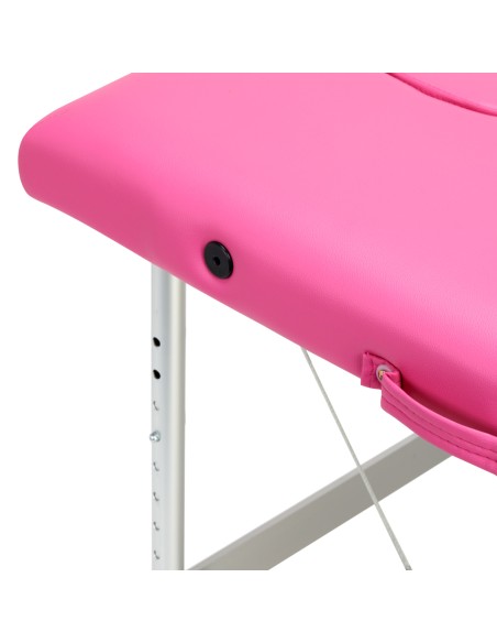 Lettino da massaggio pieghevole in alluminio comfort Activ Fizjo 2 segmento rosa