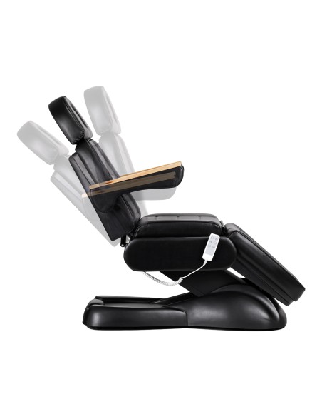 SILLON Lux 273b sedia cosmetica elettrica + sgabello 304 nero