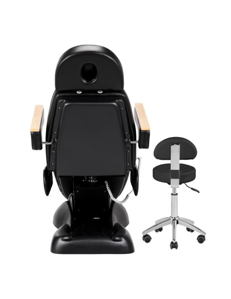 SILLON Lux 273b sedia cosmetica elettrica + sgabello 304 nero