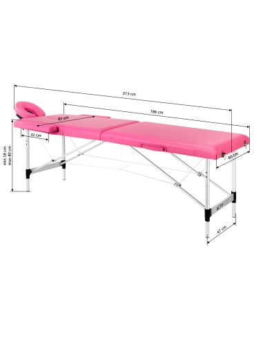 Lettino da massaggio pieghevole in alluminio...