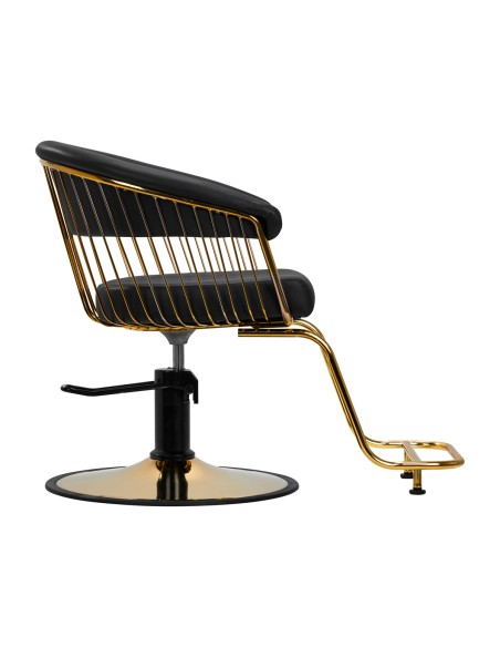 Poltrona Gabbiano per parrucchieri Lille oro nero