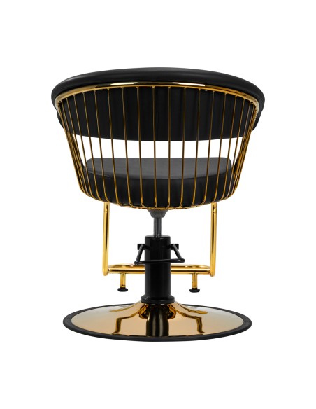 Poltrona Gabbiano per parrucchieri Lille oro nero
