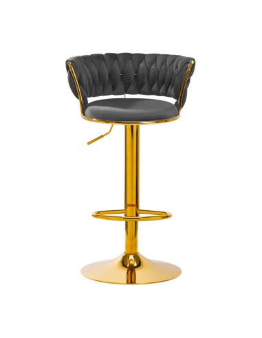 4Rico Bar Hocker QS-B313a grigio velluto