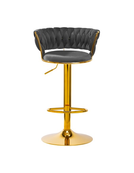 4Rico Bar Hocker QS-B313a grigio velluto