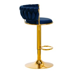 4Rico Bar Hocker QS-B313a velluto blu navy 2