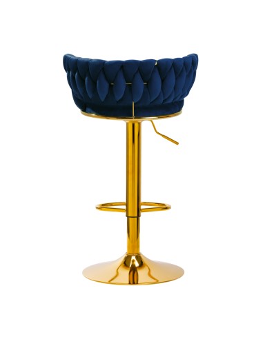 4Rico Bar Hocker QS-B313a velluto blu navy