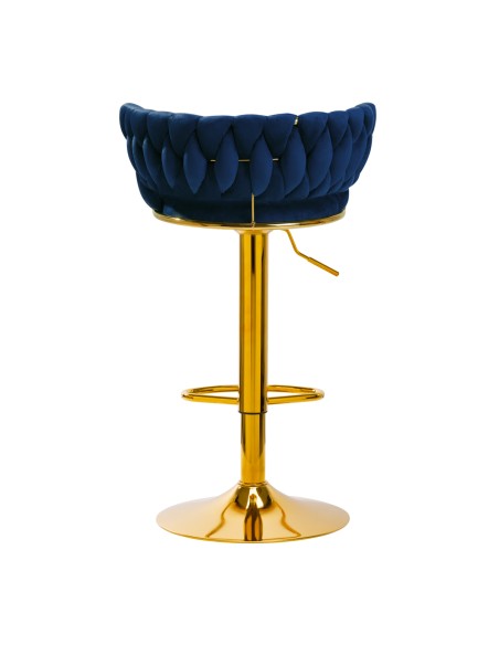 4Rico Bar Hocker QS-B313a velluto blu navy