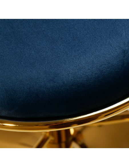 4Rico Bar Hocker QS-B313a velluto blu navy