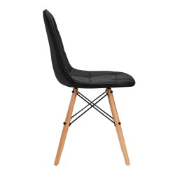 4Rico Sedia scandinava QS-185 in ecopelle nera 2
