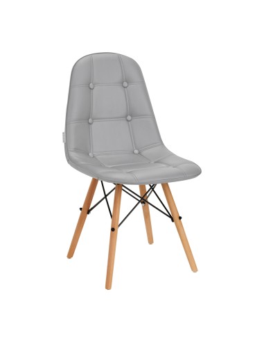 4Rico Sedia scandinava QS-185 ecopelle grigio