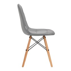4Rico Sedia scandinava QS-185 ecopelle grigio 2