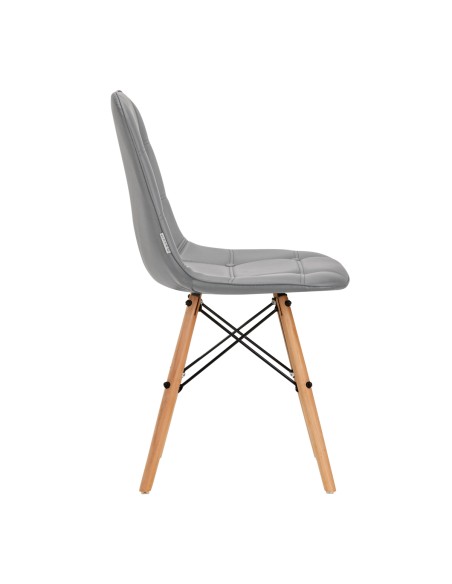 4Rico Sedia scandinava QS-185 ecopelle grigio