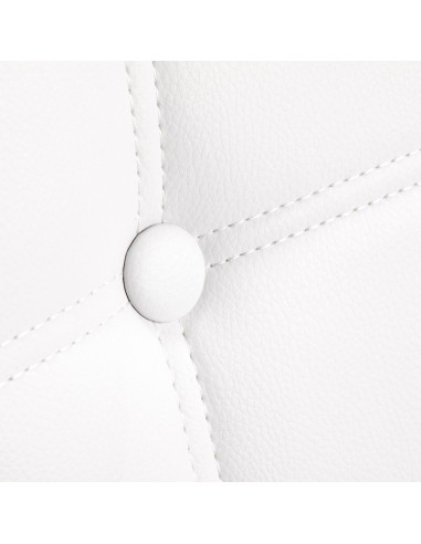 4Rico Sedia scandinava QS-185 in ecopelle bianca