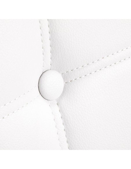 4Rico Sedia scandinava QS-185 in ecopelle bianca