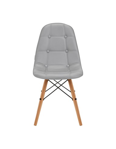 4Rico Sedia scandinava QS-185 ecopelle grigio