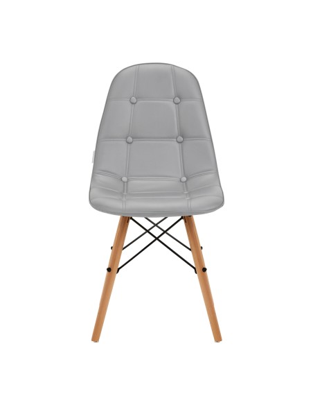 4Rico Sedia scandinava QS-185 ecopelle grigio