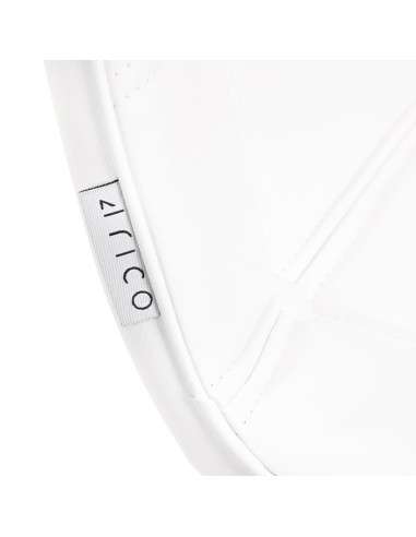 4Rico Sedia scandinava QS-185 in ecopelle bianca